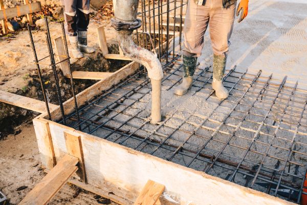 Pole Barn Foundation Pouring in Jackson